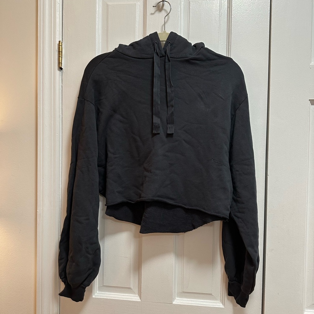 Frame Denim Cropped grey Hoodie NW